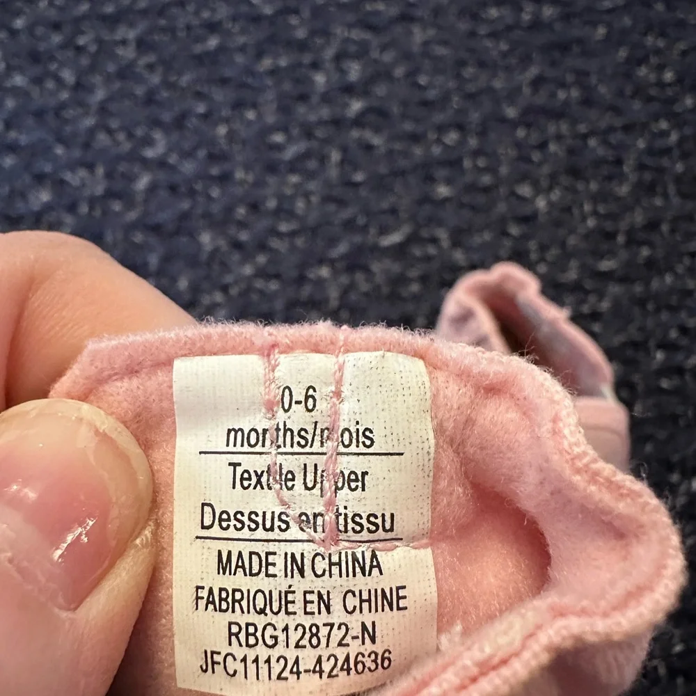 Robeez Pink Soft Sole Baby Shoes 0-6 Months